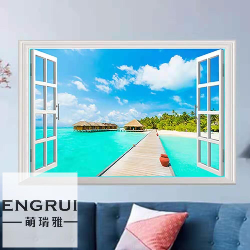 3D Simulation Fake Window Decorative Painting Wall Sticker Landscape Stickers Self-Adhesive Wall Decoration Sticker 3D Simulation Fake Window Decorative Painting Wall Sticker Landscape Stickers Self-Adhesive Wall Decoration Sticker