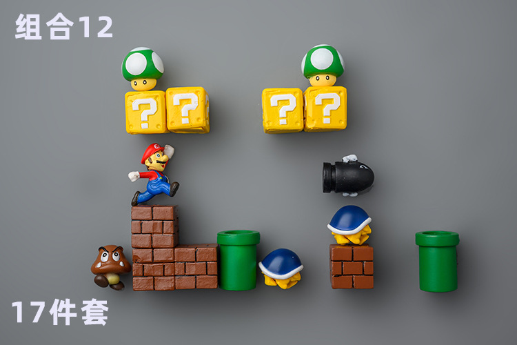 Super Mary Refrigerator Sticker and Magnet Sticker Korean 3D Three-Dimensional Set Mario Decoration Japanese Magnet Creative Cute Super Mary Refrigerator Sticker and Magnet Sticker Korean 3D Three-Dimensional Set Mario Decoration Japanese Magnet Creative Cute