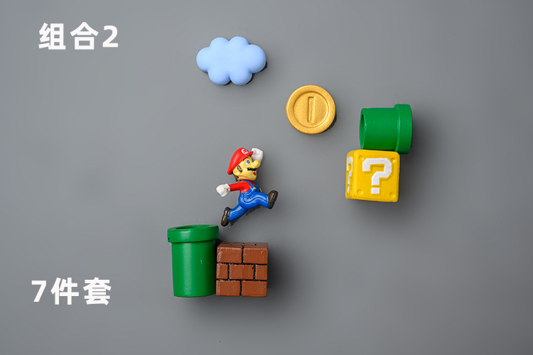 Super Mary Refrigerator Sticker and Magnet Sticker Korean 3D Three-Dimensional Set Mario Decoration Japanese Magnet Creative Cute Super Mary Refrigerator Sticker and Magnet Sticker Korean 3D Three-Dimensional Set Mario Decoration Japanese Magnet Creative Cute