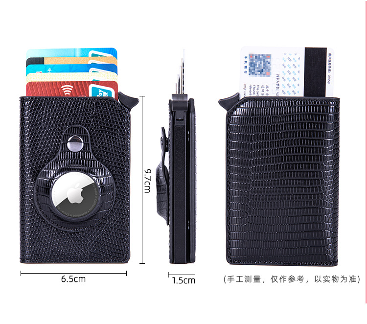 Card Holder Aluminum Anti-Theft Swiping Credit Card Box Shielded RFID Card Holder Card Case Apple Tracker