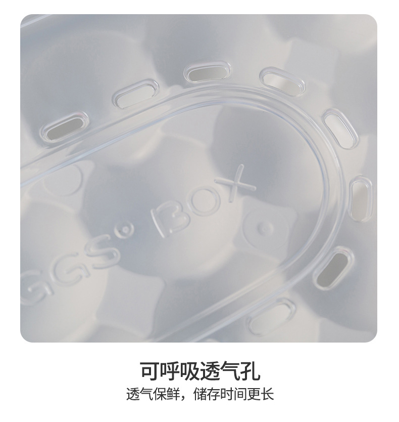 Factory Wholesale Refrigerator Egg Storage Box Storage Box Drop-Resistant Fresh-Keeping Kitchen Egg Shelf Egg Carton Plastic Flip Type