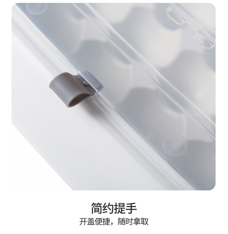 Factory Wholesale Refrigerator Egg Storage Box Storage Box Drop-Resistant Fresh-Keeping Kitchen Egg Shelf Egg Carton Plastic Flip Type