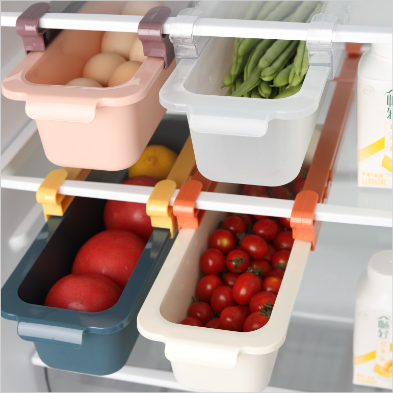Refrigerator Rectangular Drawer-Type Fresh-Keeping Egg Storage Box Storage Rack Storage Box Storage Box