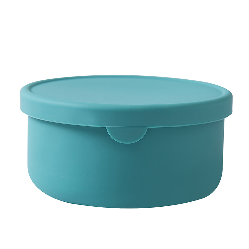 Microwave Oven Fresh-Keeping Lunch Box Silicone Fruit Container Mini Snack Lunch Box Freshness Bowl Silicone Bowl Sealed Fresh-Keeping Box