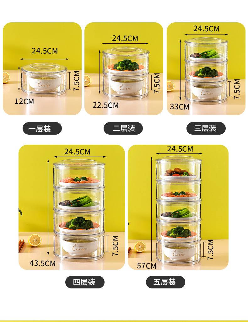 Pet Transparent Thermal Insulation Vegetable Cover Mosquito Dust-Proof Dining Table Food Cover Refrigerator Leftovers Multi-Layer Fresh-Keeping Box Lunch Cover Pet Transparent Thermal Insulation Vegetable Cover Mosquito Dust-Proof Dining Table Food Cover Refrigerator Leftovers Multi-Layer Fresh-Keeping Box Lunch Cover