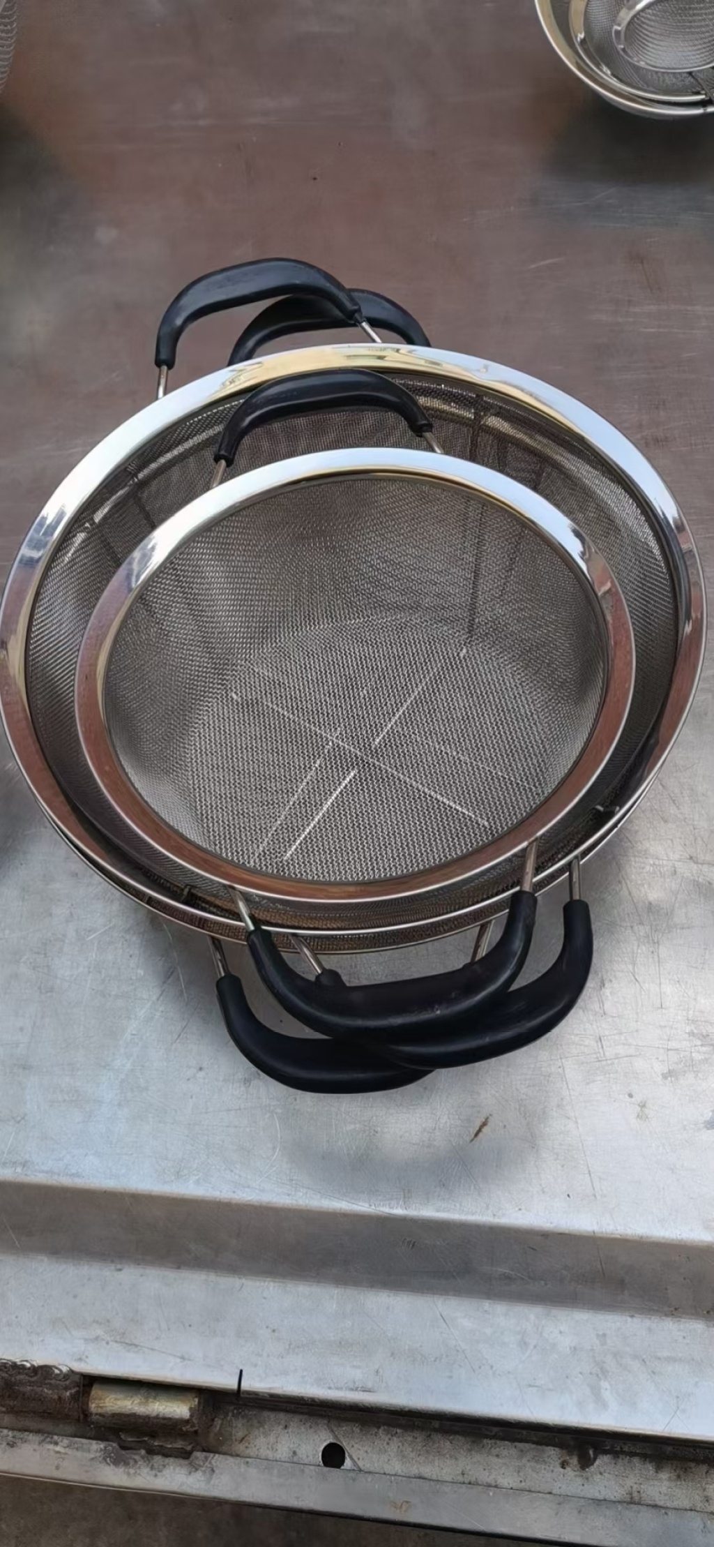 Stainless Steel Colander Strainer for Spicy Hot Pot Rice Noodles Strainer Spoon Boiled Noodle Fishing Punching Strainer Stainless Steel Colander Strainer for Spicy Hot Pot Rice Noodles Strainer Spoon Boiled Noodle Fishing Punching Strainer