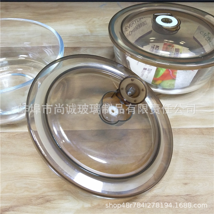 Glass Fresh Bowl Fresh-Keeping Lunch Box Set Home Instant Noodle Bowl Bento Box Salad Bowl Match Sets Gift Wholesale