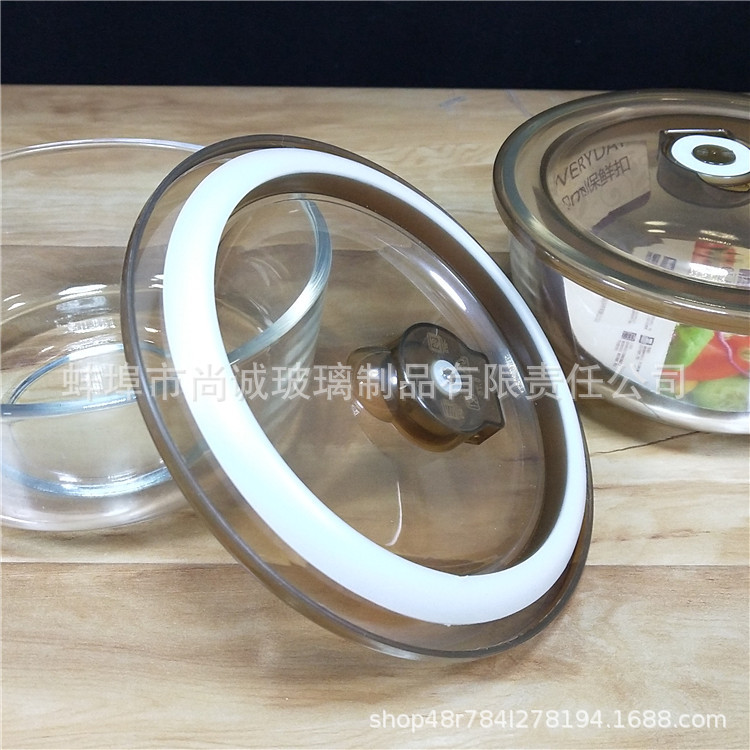 Glass Fresh Bowl Fresh-Keeping Lunch Box Set Home Instant Noodle Bowl Bento Box Salad Bowl Match Sets Gift Wholesale