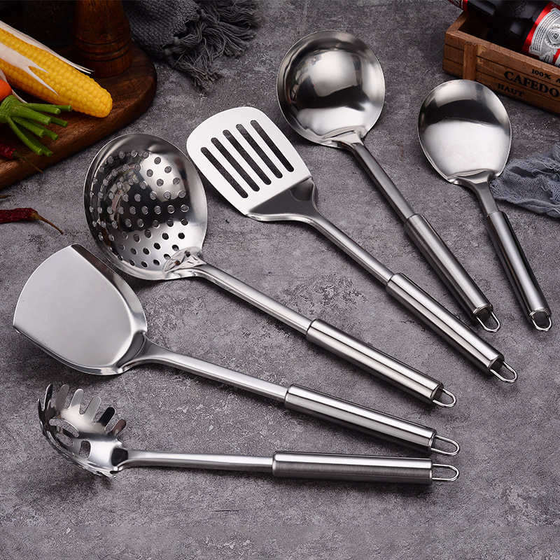 Stainless Steel Spatula and Soup Spoon Colander 9-Piece Set Kitchenware Set Shovel Cooking Cooking Spoon and Shovel Gift Wholesale