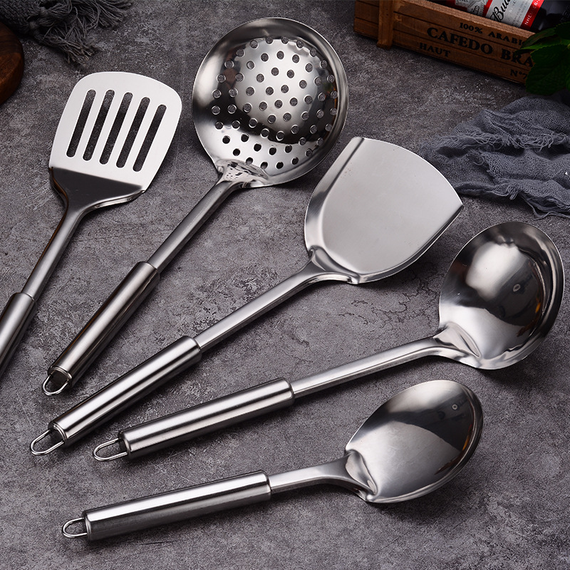 Stainless Steel Spatula and Soup Spoon Colander 9-Piece Set Kitchenware Set Shovel Cooking Cooking Spoon and Shovel Gift Wholesale