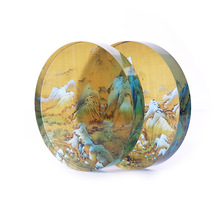 Creative K9 Solar System Crystal Ball Transparent Glass Ball Elk Music Box 3D Inter-Carven Crystal Crafts Ornaments
