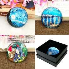 Creative K9 Solar System Crystal Ball Transparent Glass Ball Elk Music Box 3D Inter-Carven Crystal Crafts Ornaments
