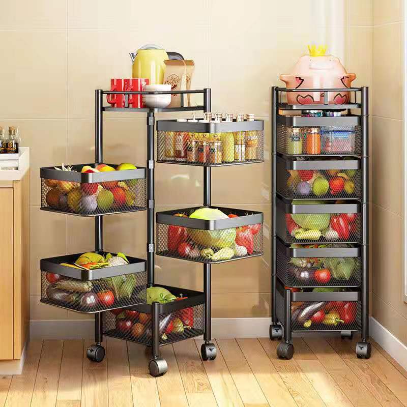 Kitchen Rotating Square Storage Rack Wholesale Vegetable and Fruit Storage Rack Installation-Free Removable Square Storage Rack Kitchen Rotating Square Storage Rack Wholesale Vegetable and Fruit Storage Rack Installation-Free Removable Square Storage Rack