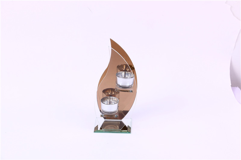 Crystal Glass Candlestick Candle Holder Two-Head Shaped Candlestick Three-Color Optional Home Decoration Crafts Crystal Glass Candlestick Candle Holder Two-Head Shaped Candlestick Three-Color Optional Home Decoration Crafts