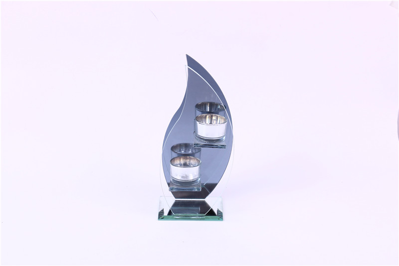 Crystal Glass Candlestick Candle Holder Two-Head Shaped Candlestick Three-Color Optional Home Decoration Crafts Crystal Glass Candlestick Candle Holder Two-Head Shaped Candlestick Three-Color Optional Home Decoration Crafts