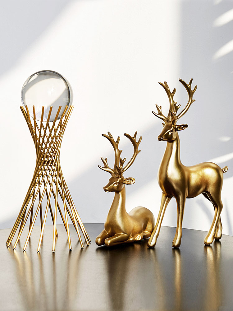 Modern Simple and Light Luxury Crystal Ball Decoration Creative Home Living Room Entrance Decoration Model Room Wine Cabinet Crafts