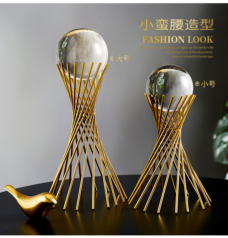 Modern Simple and Light Luxury Crystal Ball Decoration Creative Home Living Room Entrance Decoration Model Room Wine Cabinet Crafts Modern Simple and Light Luxury Crystal Ball Decoration Creative Home Living Room Entrance Decoration Model Room Wine Cabinet Crafts
