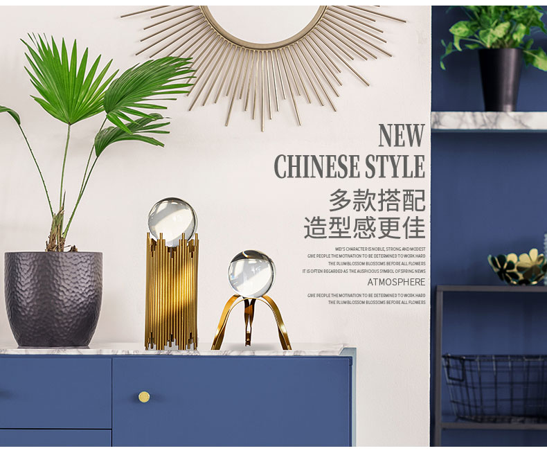 Modern Simple and Light Luxury Crystal Ball Decoration Creative Home Living Room Entrance Decoration Model Room Wine Cabinet Crafts Modern Simple and Light Luxury Crystal Ball Decoration Creative Home Living Room Entrance Decoration Model Room Wine Cabinet Crafts