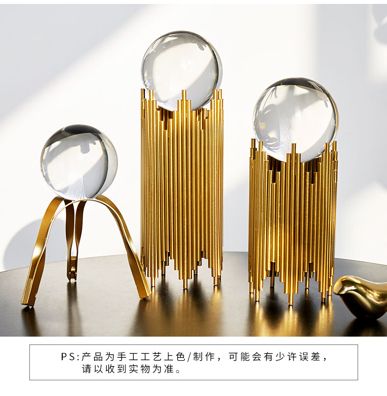 Modern Simple and Light Luxury Crystal Ball Decoration Creative Home Living Room Entrance Decoration Model Room Wine Cabinet Crafts Modern Simple and Light Luxury Crystal Ball Decoration Creative Home Living Room Entrance Decoration Model Room Wine Cabinet Crafts