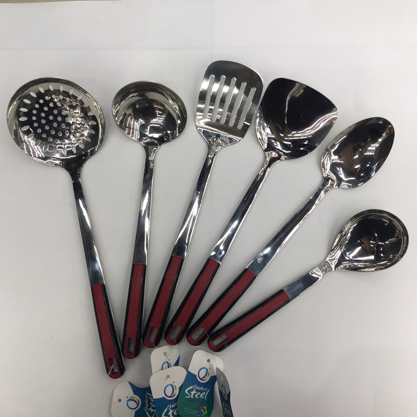 201 Stainless Steel Kitchenware Oblique Handle Plastic Porridge Colander Spatula Long Tongue Drain Short Rice Spoon Customizable Logo 201 Stainless Steel Kitchenware Oblique Handle Plastic Porridge Colander Spatula Long Tongue Drain Short Rice Spoon Customizable Logo