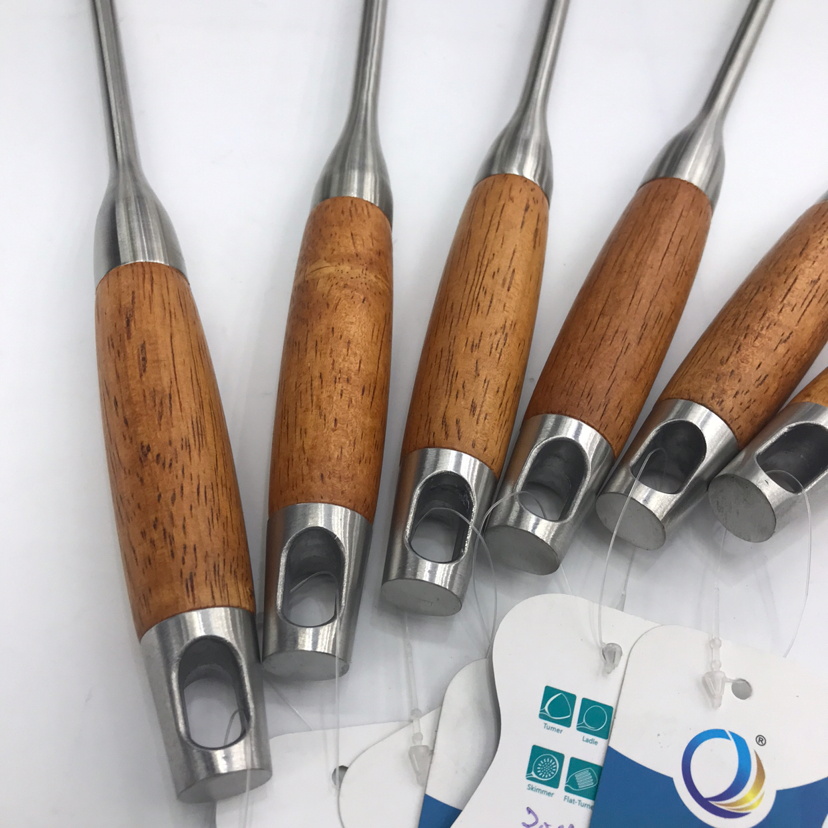 201 Stainless Steel Kitchenware Pear Flower and Wood Flat Porridge Colander Spatula Long Tongue Drain Short Rice Spoon Customizable Logo 201 Stainless Steel Kitchenware Pear Flower and Wood Flat Porridge Colander Spatula Long Tongue Drain Short Rice Spoon Customizable Logo