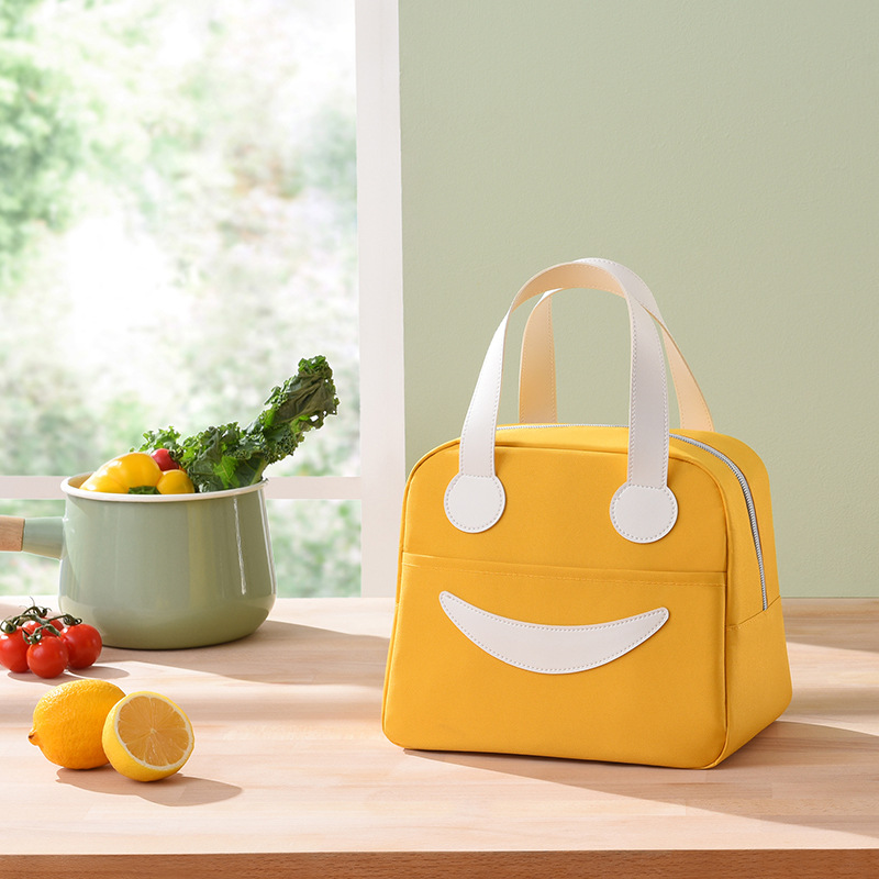 Large Capacity Portable Insulated Bag Thickened Aluminum Film Fresh-Keeping Lunch Box Bag Student with Rice Lunch Bag Ice Pack