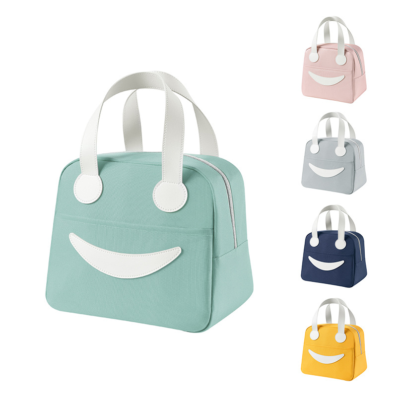 Large Capacity Portable Insulated Bag Thickened Aluminum Film Fresh-Keeping Lunch Box Bag Student with Rice Lunch Bag Ice Pack