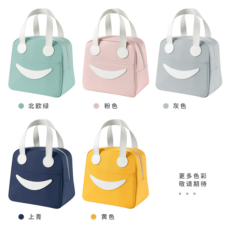 Large Capacity Portable Insulated Bag Thickened Aluminum Film Fresh-Keeping Lunch Box Bag Student with Rice Lunch Bag Ice Pack