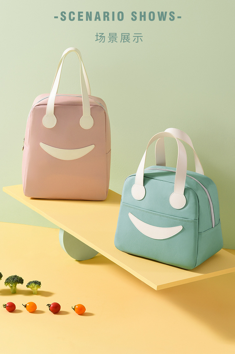 Large Capacity Portable Insulated Bag Thickened Aluminum Film Fresh-Keeping Lunch Box Bag Student with Rice Lunch Bag Ice Pack