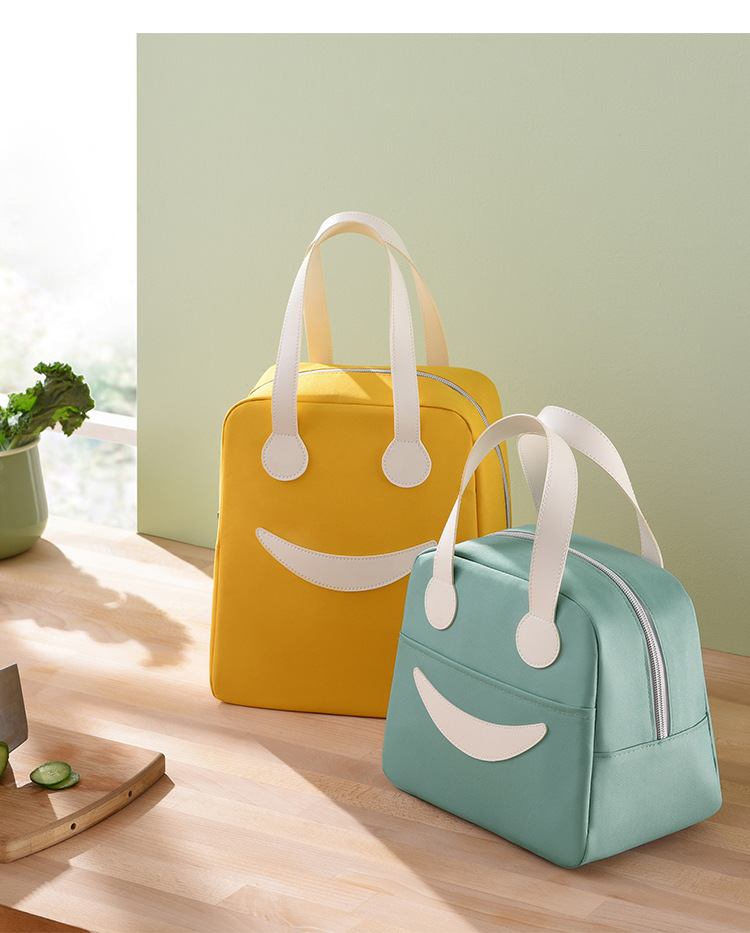 Large Capacity Portable Insulated Bag Thickened Aluminum Film Fresh-Keeping Lunch Box Bag Student with Rice Lunch Bag Ice Pack