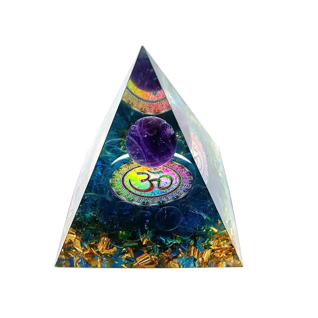 Foreign Trade Crystal Ball Pyramid Ornament Gravel Epoxy Resin Crafts Home Office Car Decoration Foreign Trade Crystal Ball Pyramid Ornament Gravel Epoxy Resin Crafts Home Office Car Decoration