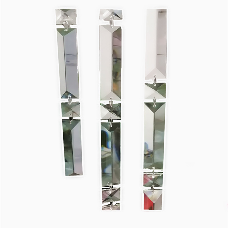 Direct Sales Light Luxury Hotel Wedding Curtain Partition Beads Glass Triangle Living Room Curtain Bedroom Lighting Crystal Crafts