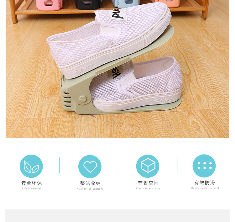 Adjustable Simple Double-Layer Shoe Rack Plastic Integrated Shoe Rack Home Space-Saving Living Room Shoe Storage Rack Adjustable Simple Double-Layer Shoe Rack Plastic Integrated Shoe Rack Home Space-Saving Living Room Shoe Storage Rack