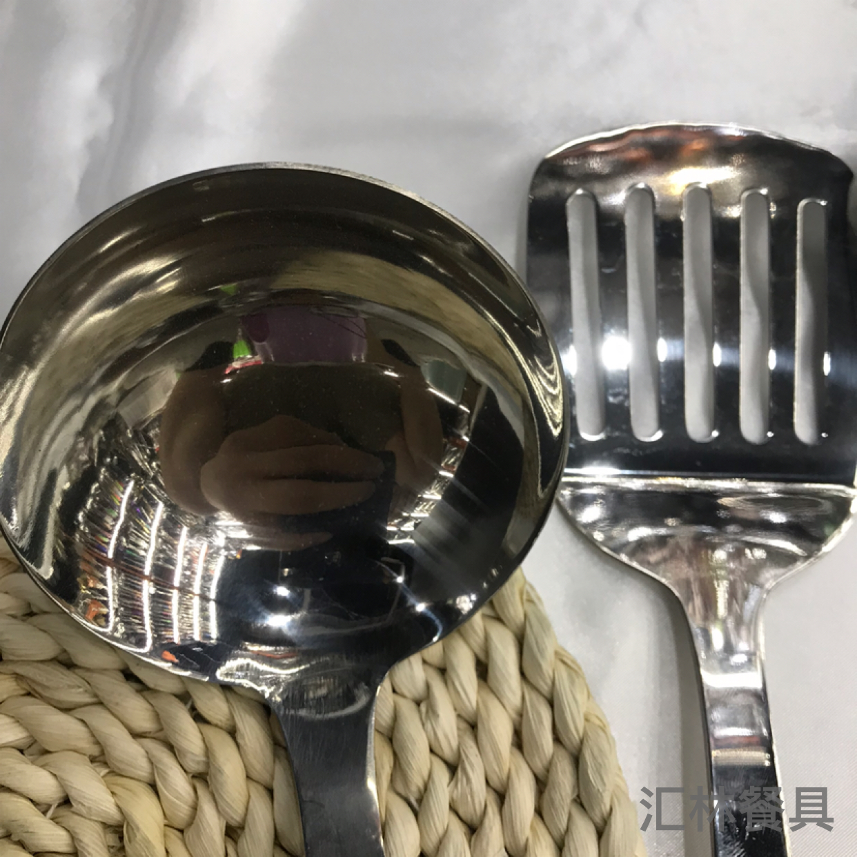 Stainless Steel Kitchenware 3cm Supreme Rosewood Grain Handle Porridge Colander Spatula Flat Shovel Leaking Long Tongue Spoon Hotel Exclusive