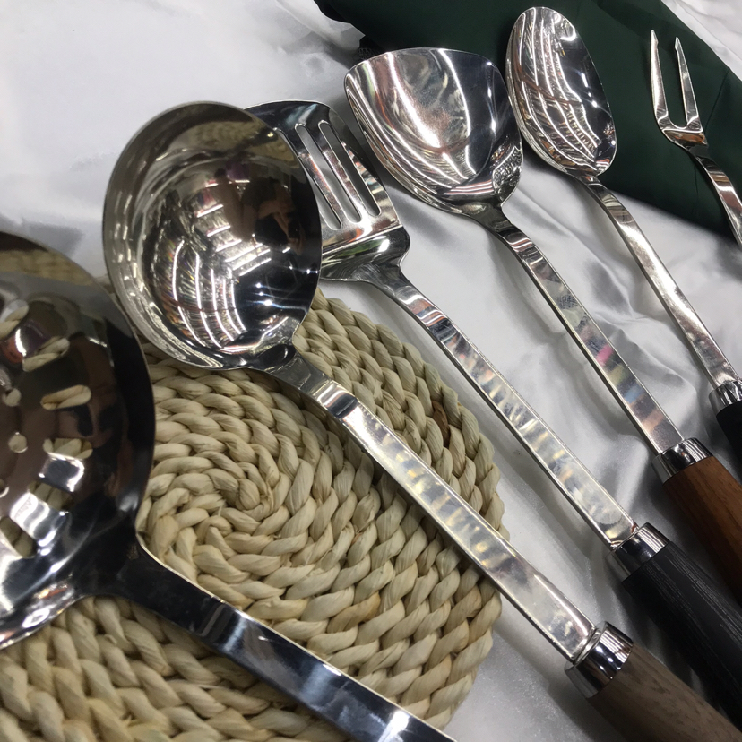 Stainless Steel Kitchenware 3cm Supreme Rosewood Grain Handle Porridge Colander Spatula Flat Shovel Leaking Long Tongue Spoon Hotel Exclusive Stainless Steel Kitchenware 3cm Supreme Rosewood Grain Handle Porridge Colander Spatula Flat Shovel Leaking Long Tongue Spoon Hotel Exclusive