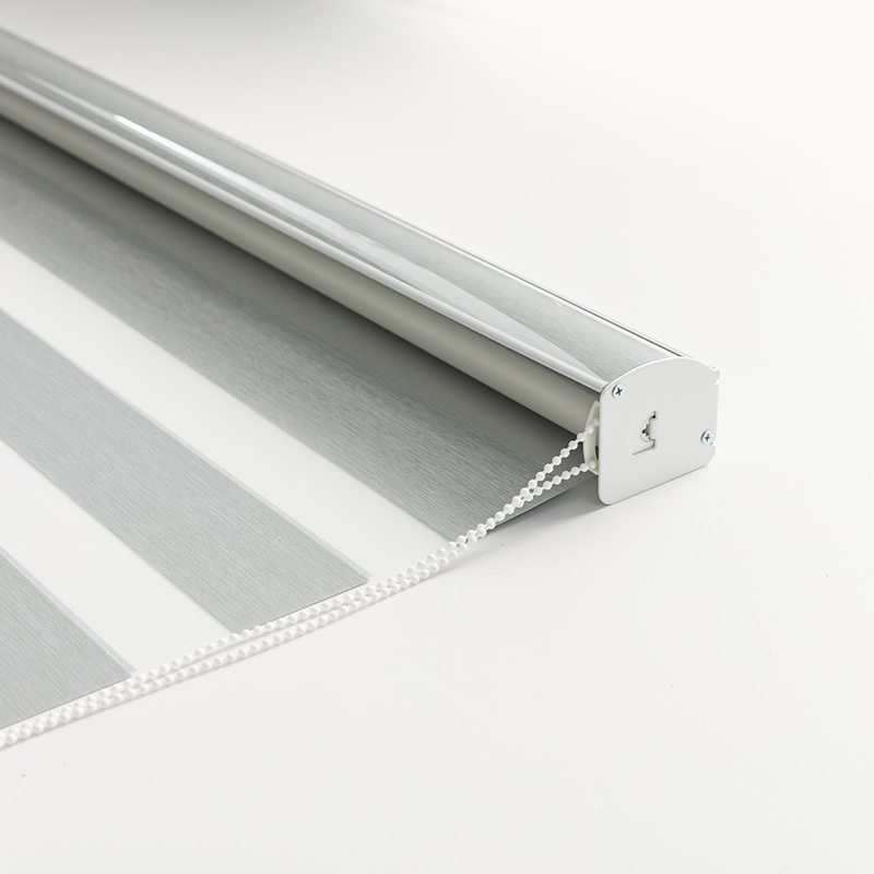 Factory Direct Sales Customized Curtain Louver Curtain Double-Layer Soft Gauze Curtain Waterproof Polyester Fabric Room Darkening Roller Shade Curtain