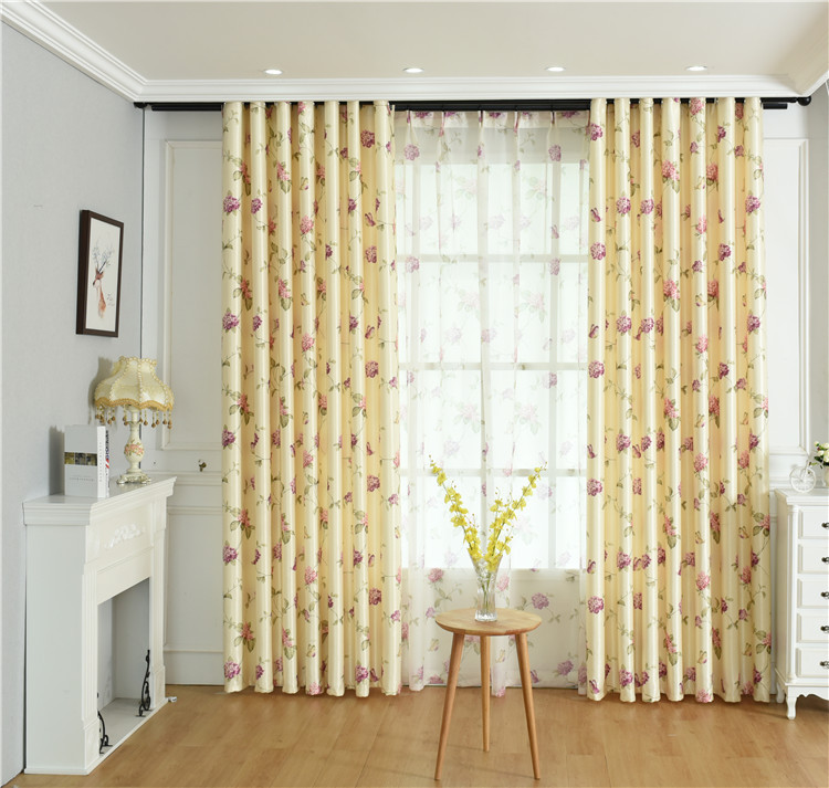 New Pattern Single-Sided Velvet Fabric Thick Living Room Bedroom Curtain Floor Window