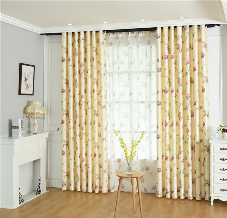 New Pattern Single-Sided Velvet Fabric Thick Living Room Bedroom Curtain Floor Window
