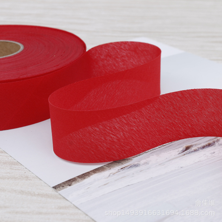 3CM Edge-Covered Cloth Polyester Bias Cut Trim Curtain Clothing Apron Textile Fabric Welting Tape Factory in Stock