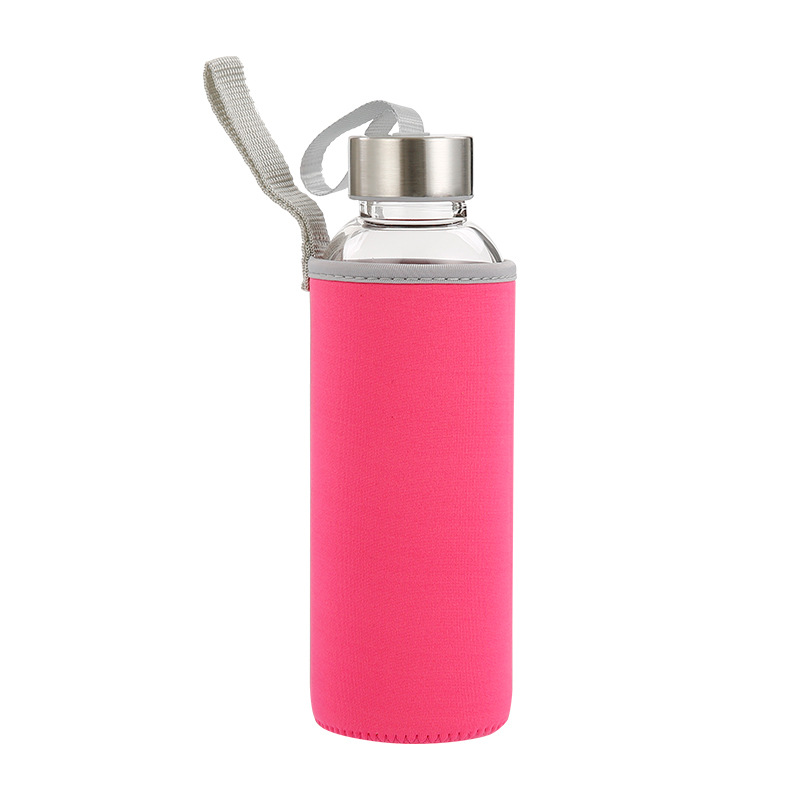 Factory Supply High Temperature Resistant Fashion Water Cup Portable Sports Water Bottle Creative Glass Cup Tea Cup Glass Logo