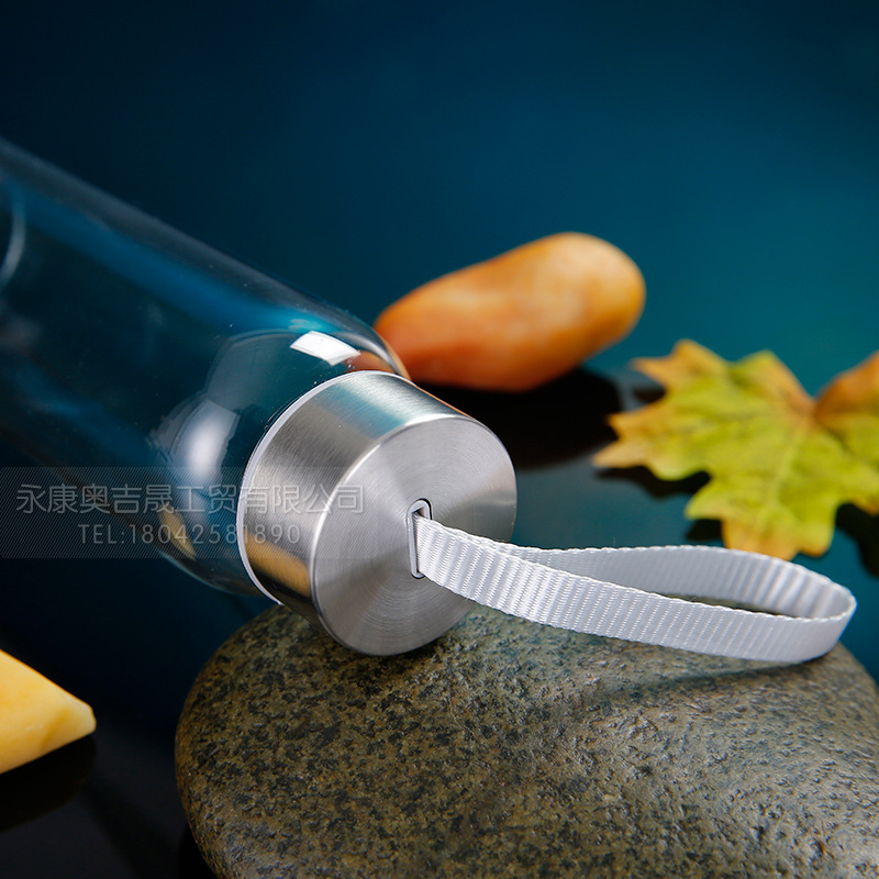 Factory Supply High Temperature Resistant Fashion Water Cup Portable Sports Water Bottle Creative Glass Cup Tea Cup Glass Logo