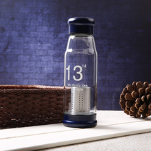 Factory Supply High Temperature Resistant Fashion Water Cup Portable Sports Water Bottle Creative Glass Cup Tea Cup Glass Logo