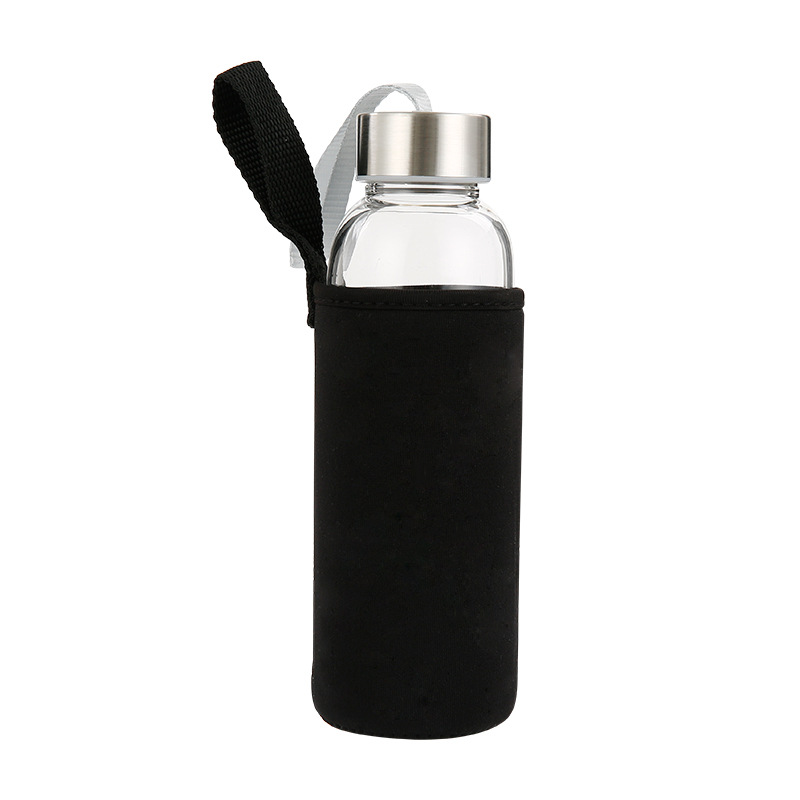 Factory Supply High Temperature Resistant Fashion Water Cup Portable Sports Water Bottle Creative Glass Cup Tea Cup Glass Logo