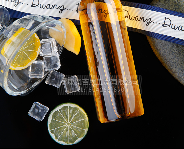 Factory Supply High Temperature Resistant Fashion Water Cup Portable Sports Water Bottle Creative Glass Cup Tea Cup Glass Logo
