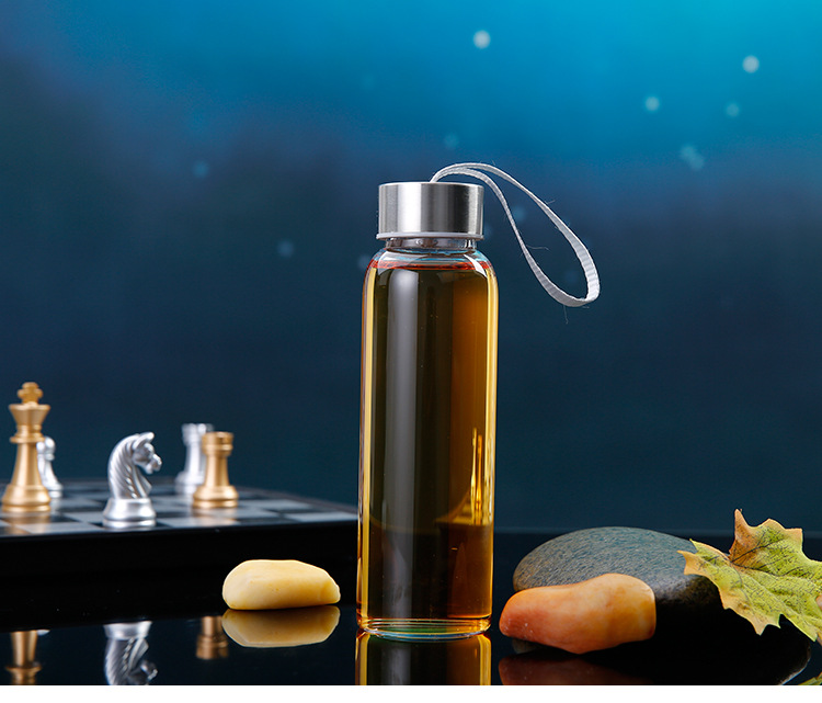 Factory Supply High Temperature Resistant Fashion Water Cup Portable Sports Water Bottle Creative Glass Cup Tea Cup Glass Logo