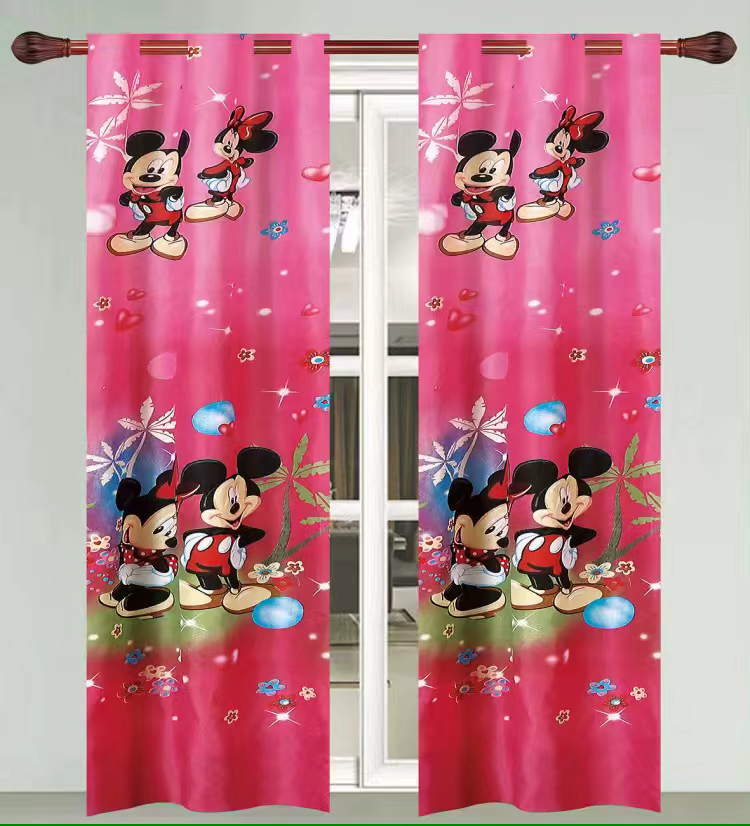 Children's Room Cartoon Bay Window Floor Curtain Finished Shading Sunshade Fabric Curtain Can Also Be Customized