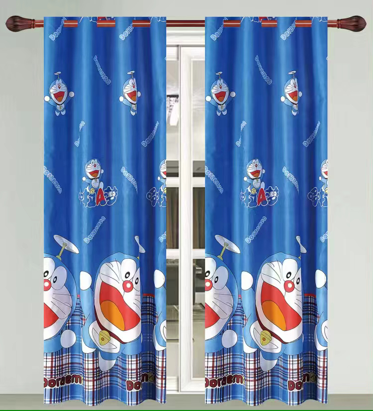 Children's Room Cartoon Bay Window Floor Curtain Finished Shading Sunshade Fabric Curtain Can Also Be Customized