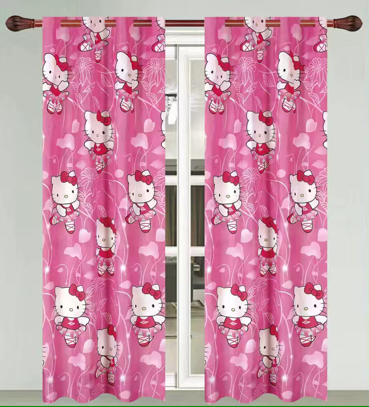 Children's Room Cartoon Bay Window Floor Curtain Finished Shading Sunshade Fabric Curtain Can Also Be Customized