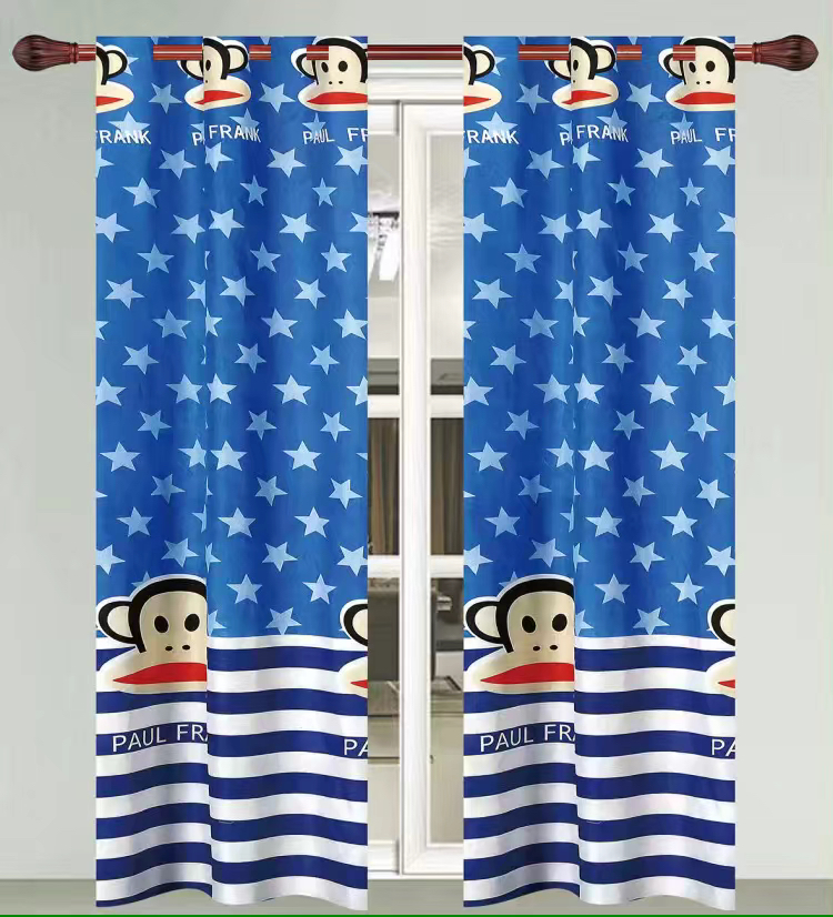 Children's Room Cartoon Bay Window Floor Curtain Finished Shading Sunshade Fabric Curtain Can Also Be Customized