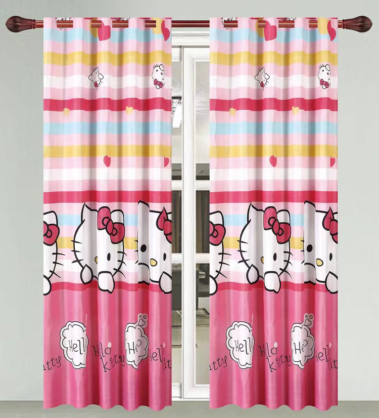 Children's Room Cartoon Bay Window Floor Curtain Finished Shading Sunshade Fabric Curtain Can Also Be Customized